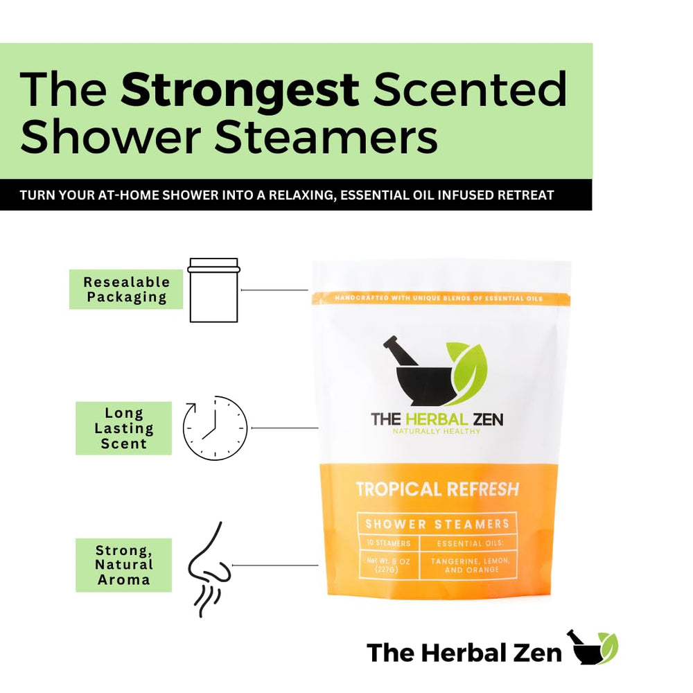 The Herbal Zen bombe-douche soleil-citrus, moment spa rapide chez soi.