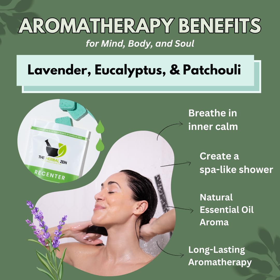Gros plan sur la texture des tablettes douche lavande eucalyptus The Herbal Zen