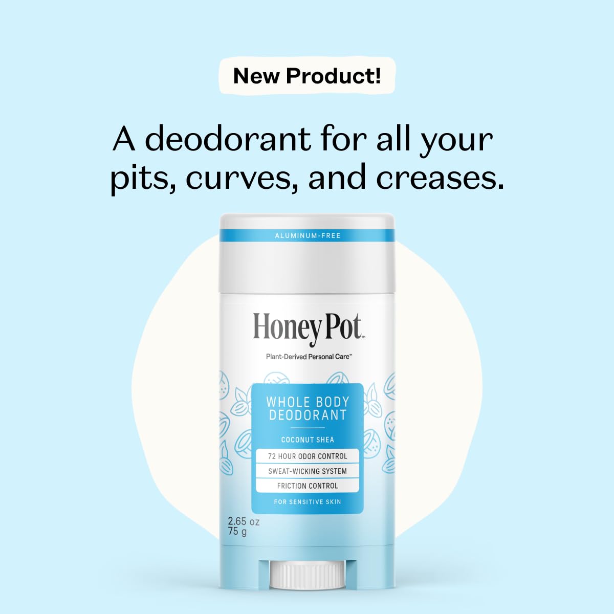 The Honey Pot Company Coconut Shea Déodorant sans aluminium, protection odorante jusqu à 72 heures