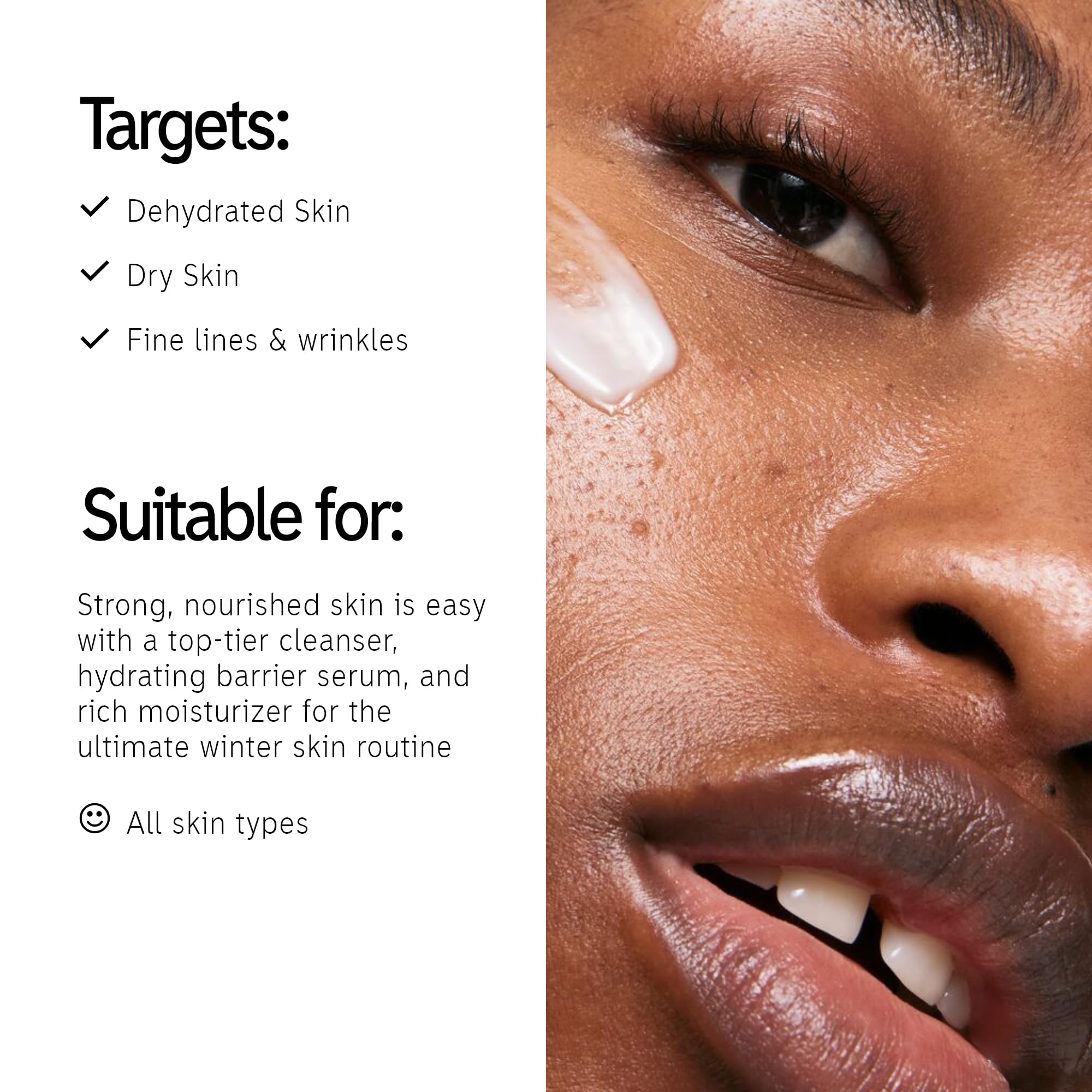 Ectoin Hydro-Barrier Serum bottle highlighting hydration benefits.