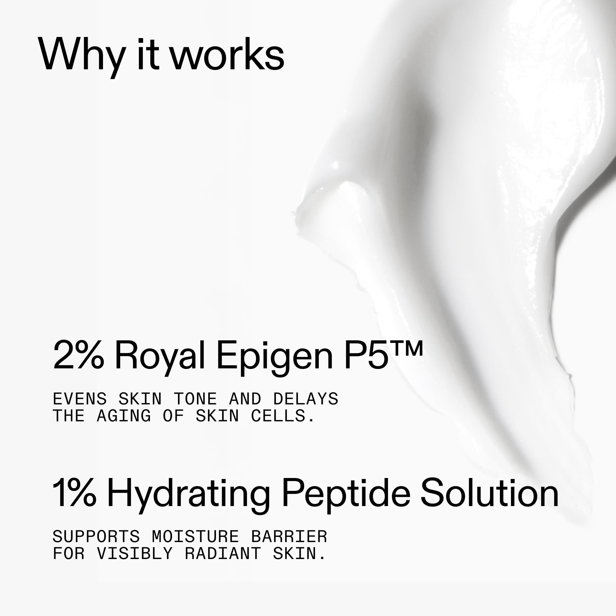 Ingrédients clés The INKEY List Peptide Moisturizer – Epigen P5 pour un teint plus homogène.