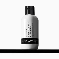 The INKEY List Salicylic Acid Cleanser bottle pump highlights gentle exfoliation for clearer pores.