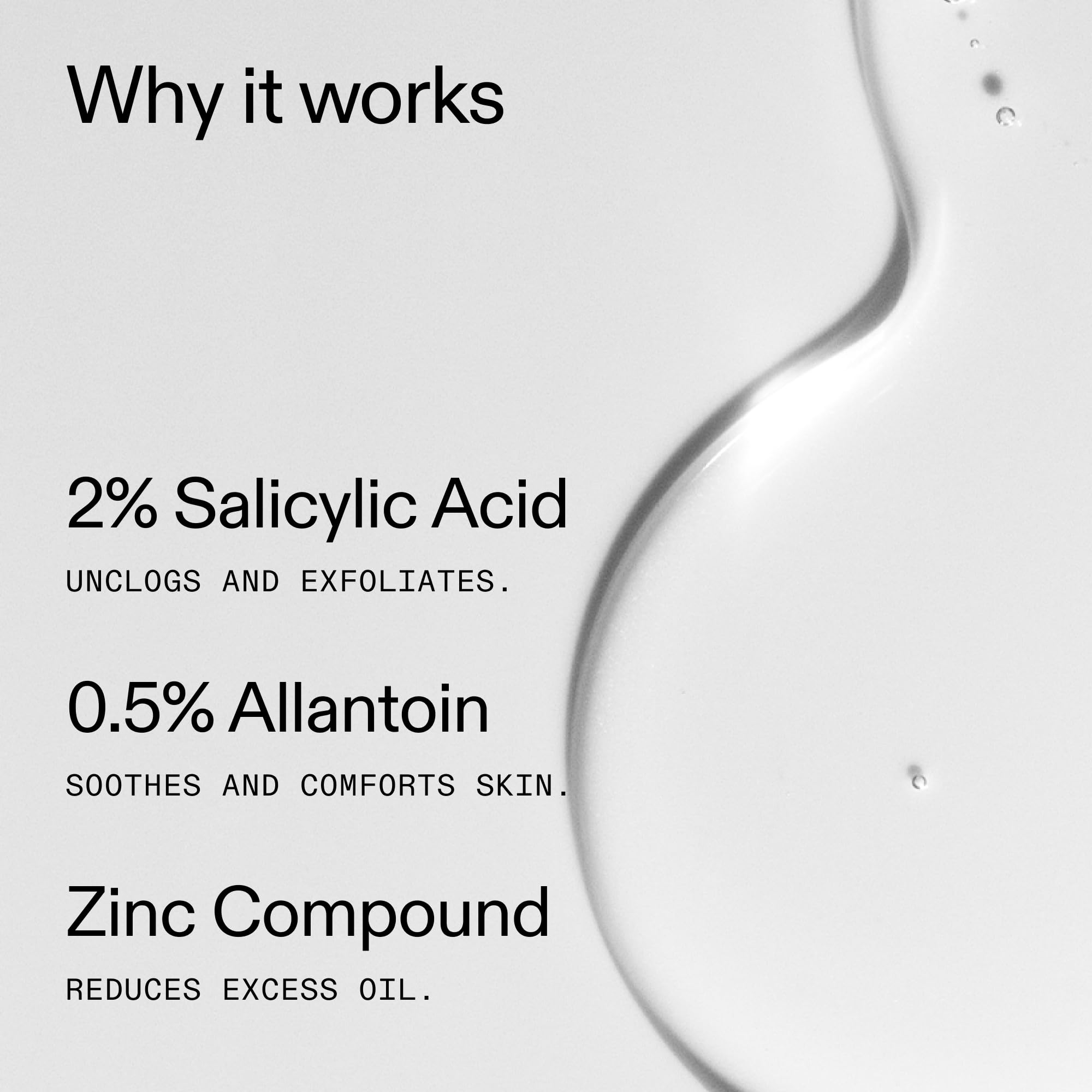 The INKEY List Salicylic Acid Cleanser oil-control formula helps reduce shine.