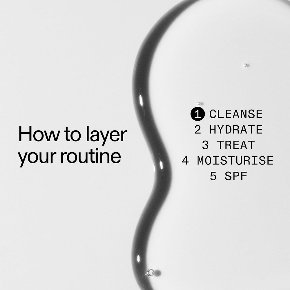 The INKEY List Salicylic Acid Cleanser close-up shows refined pores.