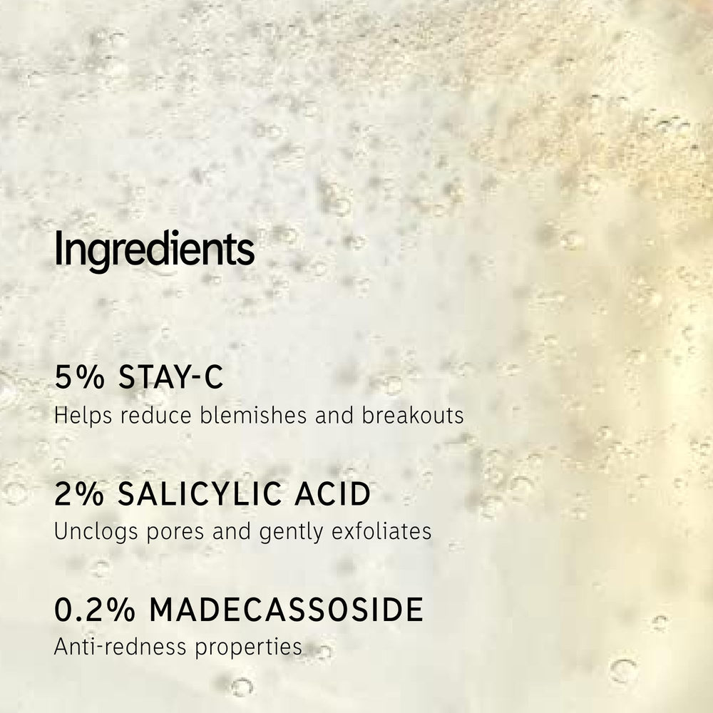 The INKEY List C-50 Serum, acide salicylique 2 % désobstruant les pores.
