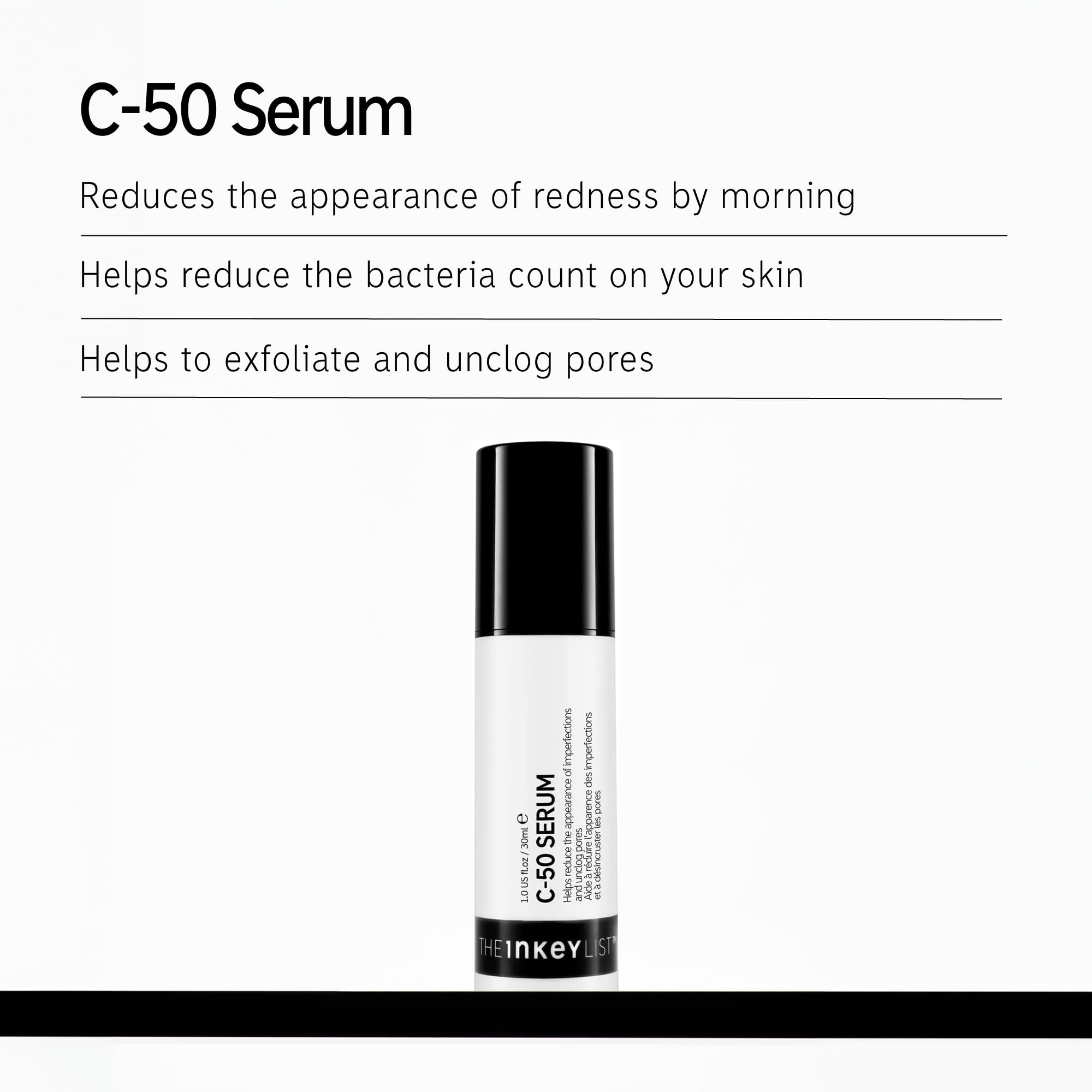 The INKEY List C-50 Serum, l’application nocturne sans parfum.