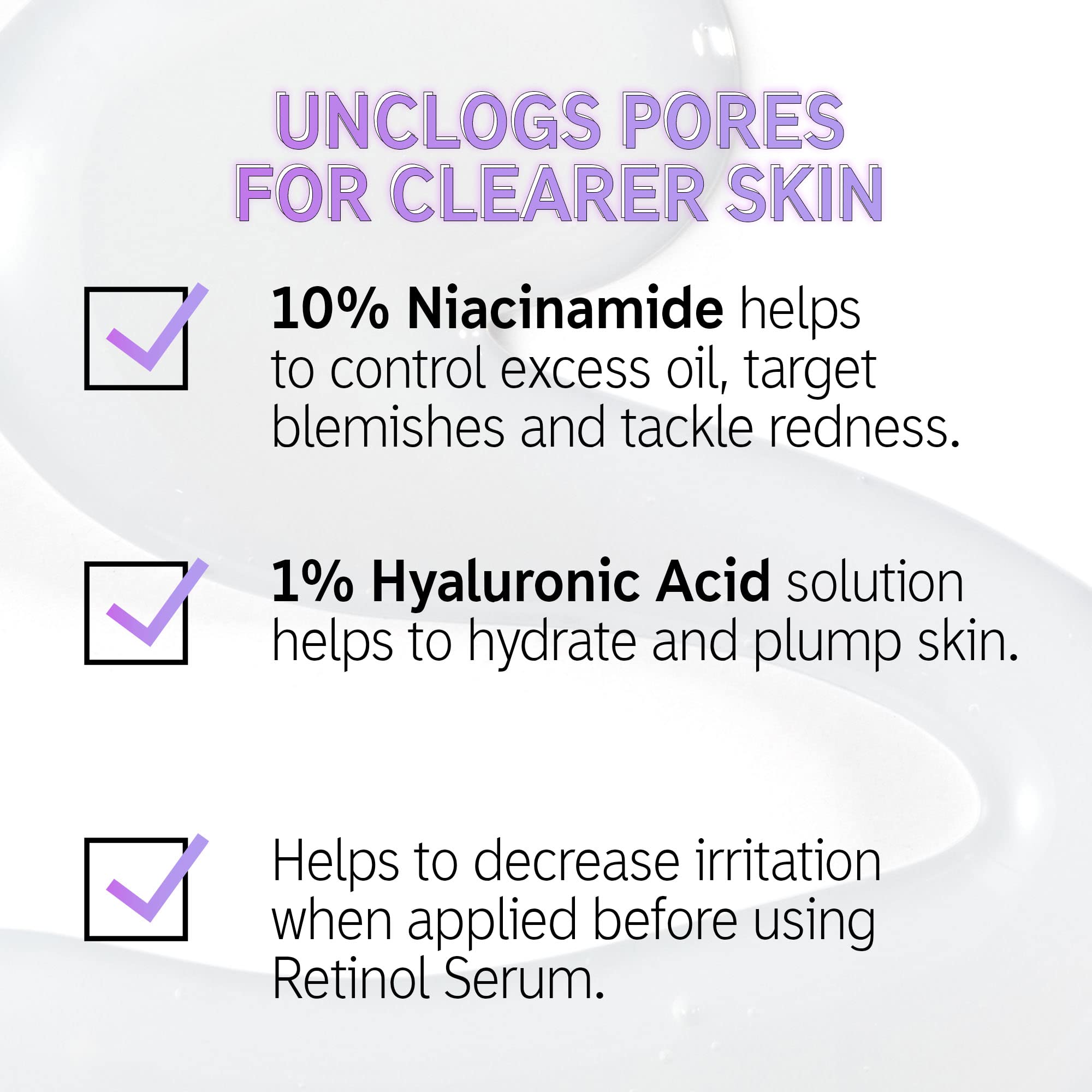 Bouteille 30 ml The INKEY List Niacinamide 10% prête à être intégrée.
