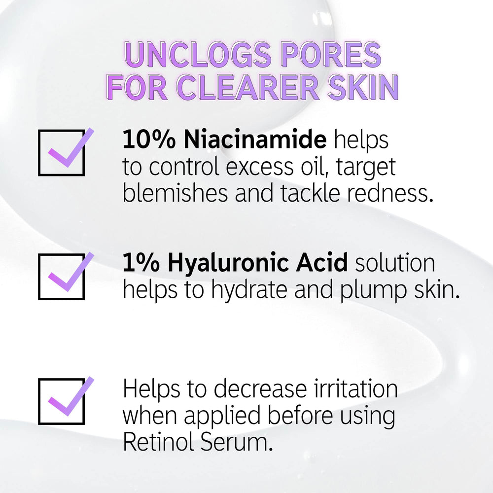 Bouteille 30 ml The INKEY List Niacinamide 10% prête à être intégrée.
