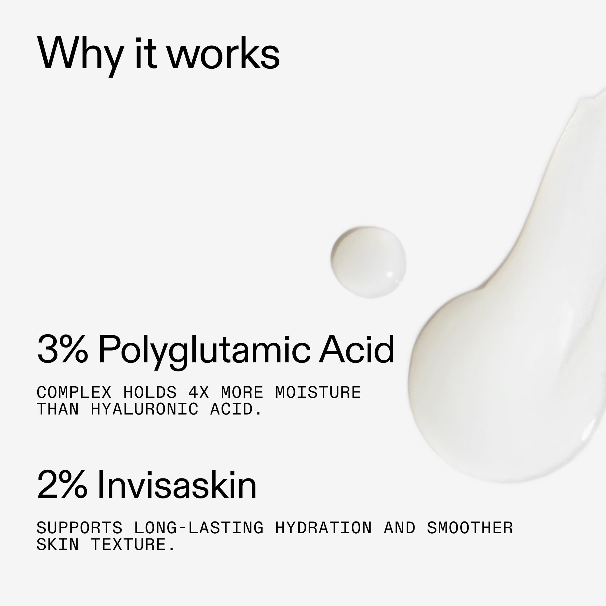 Application du sérum The INKEY List polyglutamique sur le visage