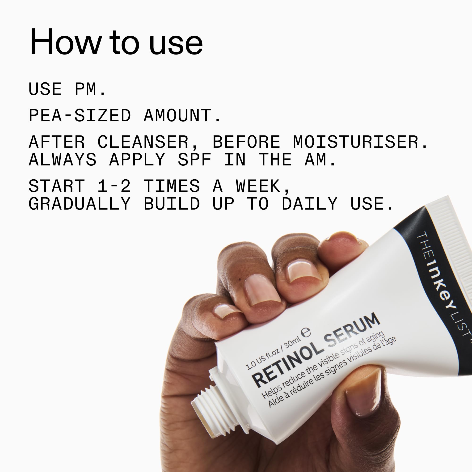 Texture légère du Sérum Rétinol The INKEY List, hydratation assurée.
