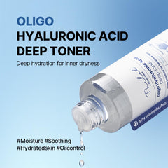 The Lab by Blanc Doux Oligo Hyaluronic Toner pump for easy application.