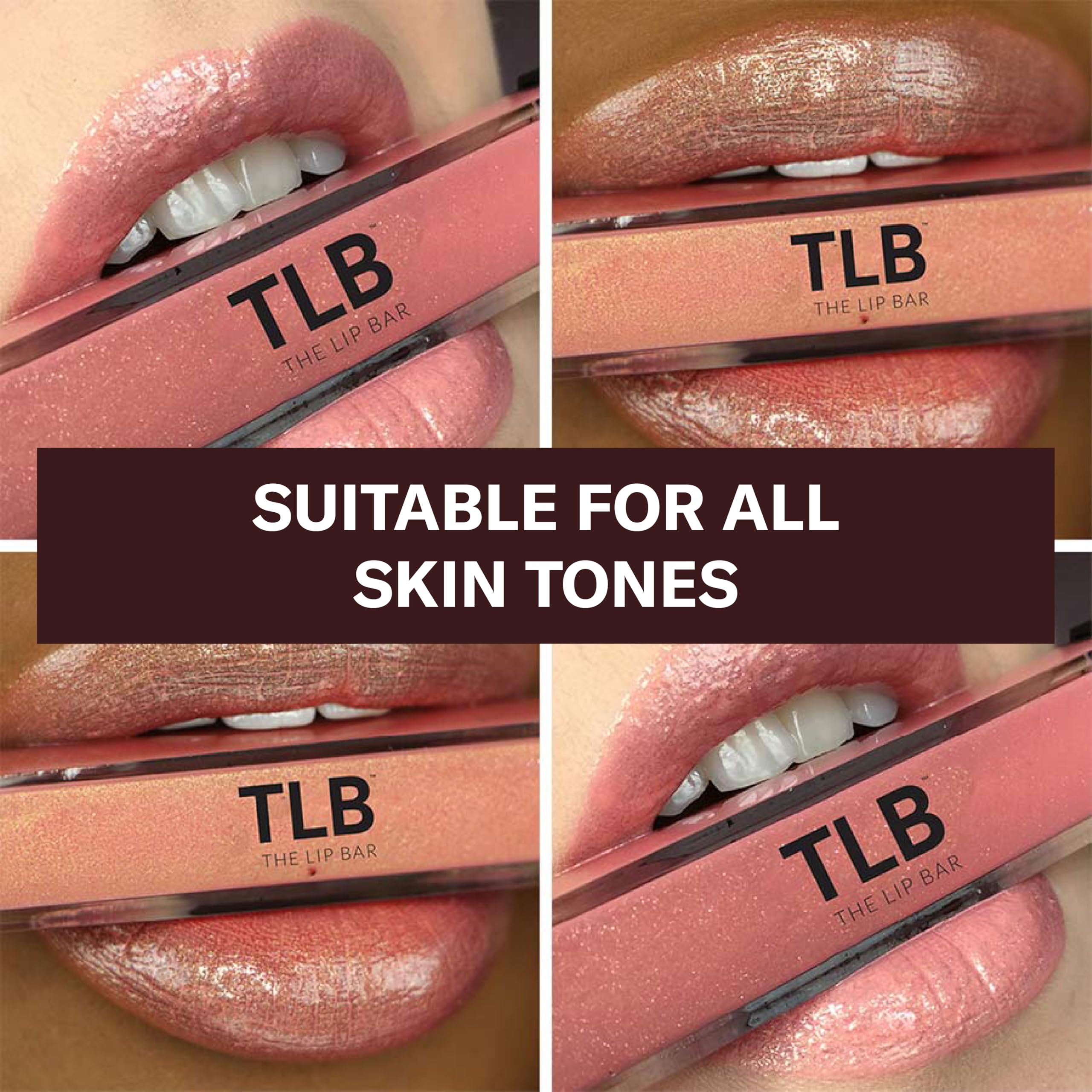 The Lip Bar Baddie gloss sur les lèvres avec teinte légère et brillance.