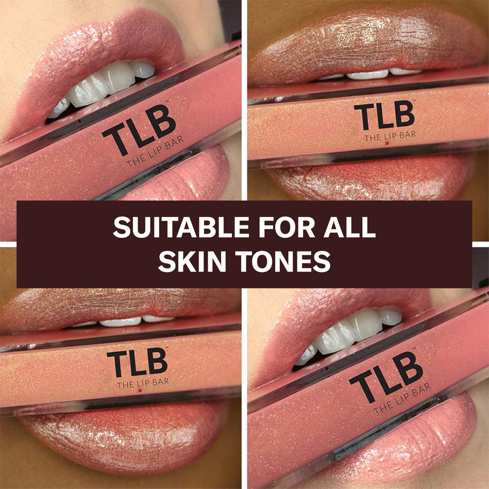 The Lip Bar Baddie gloss sur les lèvres avec teinte légère et brillance.