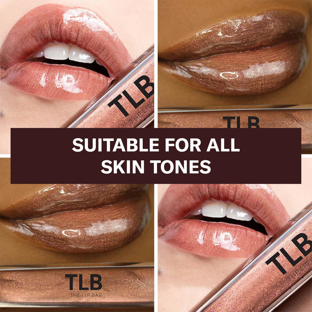 Le brillant à lèvres The Lip Bar sur les lèvres offre couleur légère et brillance.