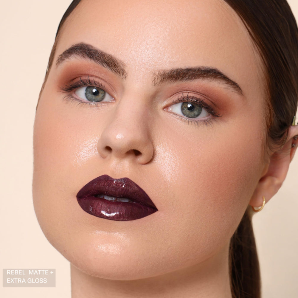 Effet ombré possible avec Rebel Liquid Matte pour dimensionnement du visage