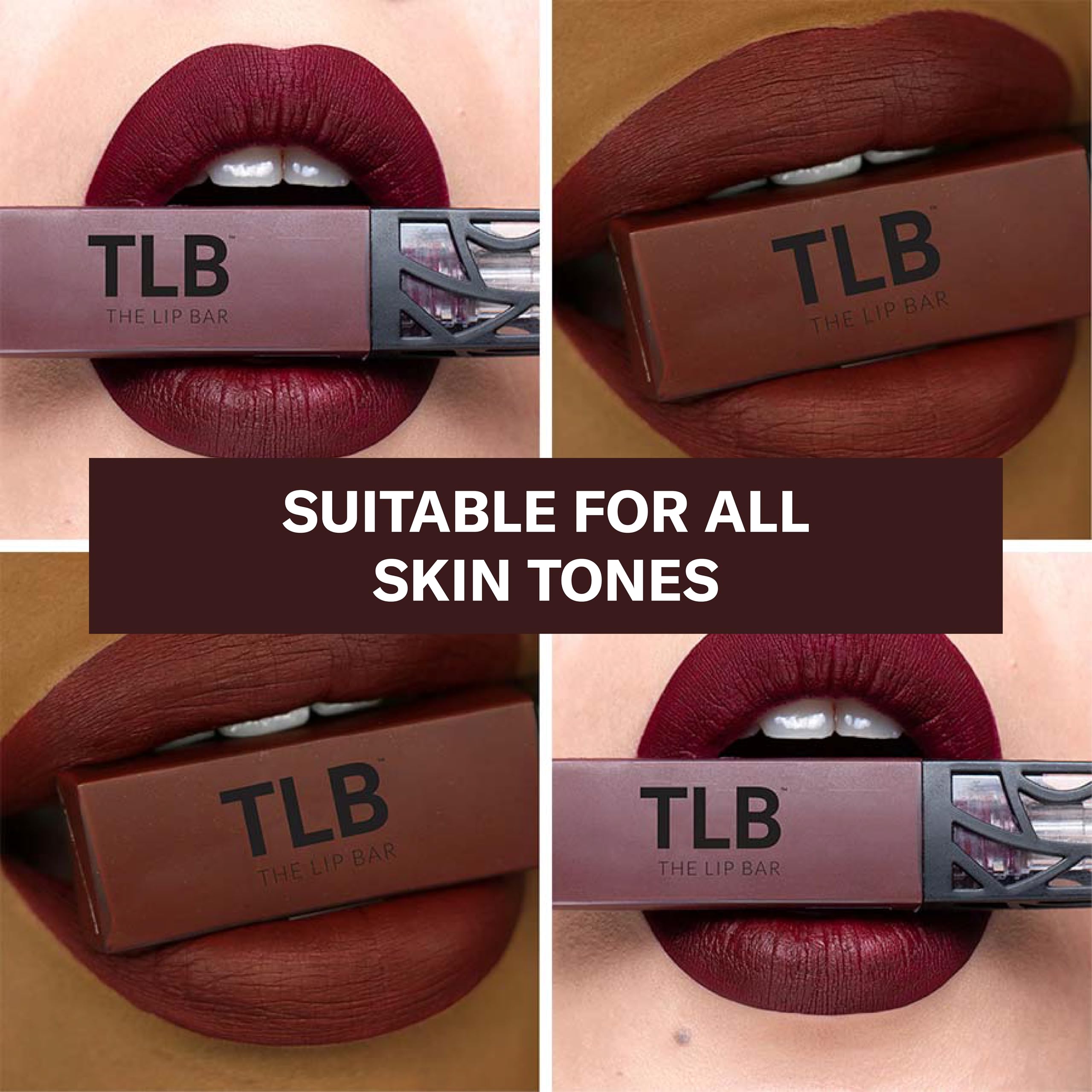 Application fluide du Rebel Liquid Matte sur les lèvres, fini velouté