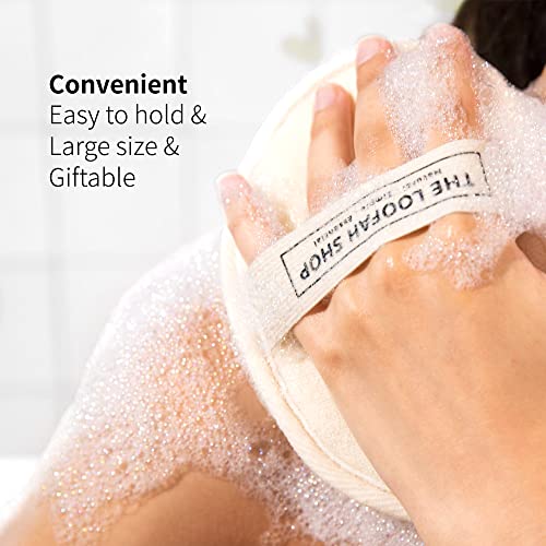 The Loofah Shop – anse élastique pour une douche sûre et facile.