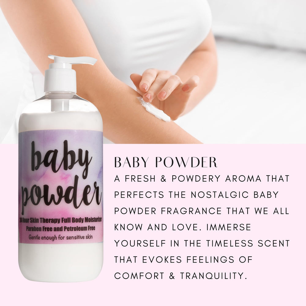 The Lotion Company bottle with pump delivering quick, non-greasy moisturization.