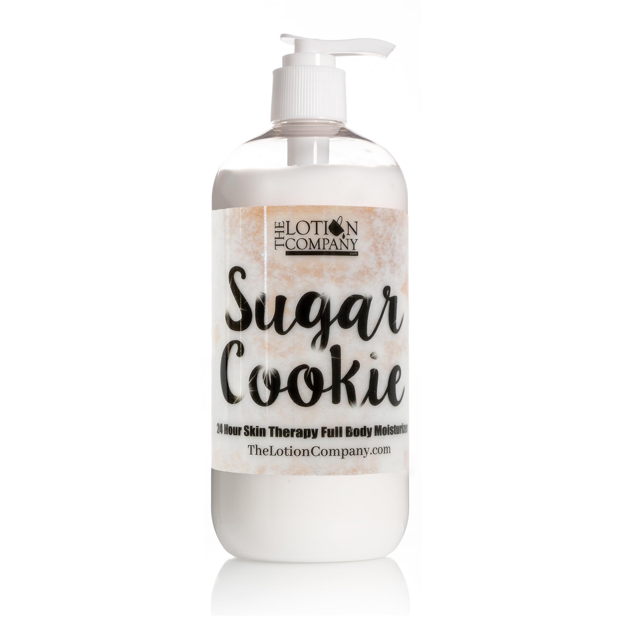 Le flacon The Lotion Company dégage la senteur biscuit sucre et hydrate la peau.