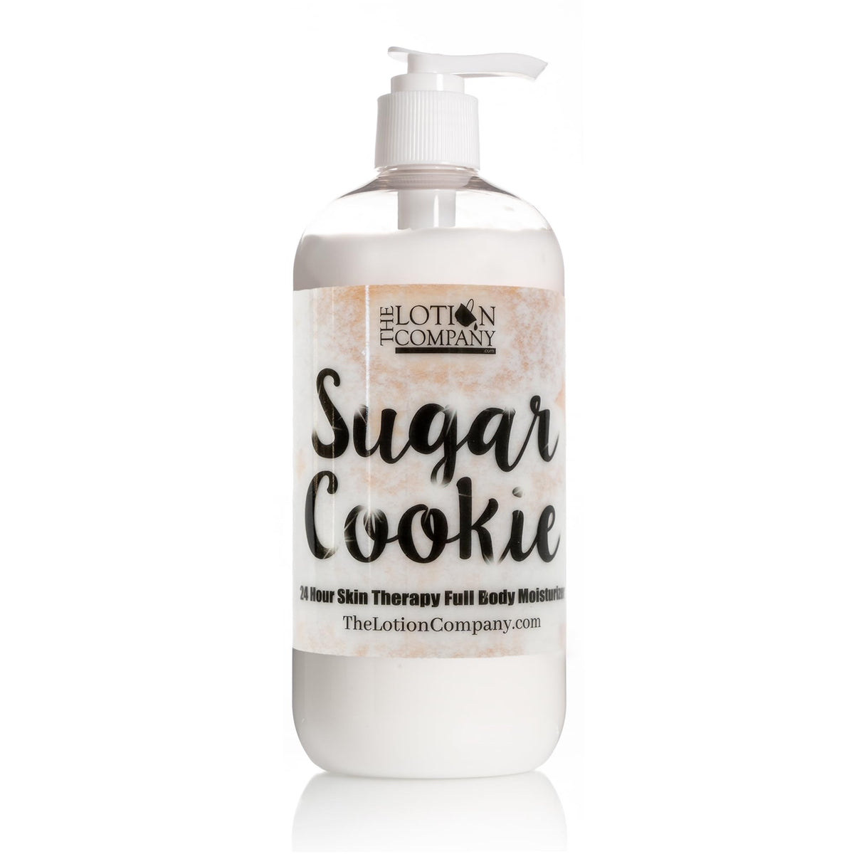 Le flacon The Lotion Company dégage la senteur biscuit sucre et hydrate la peau.