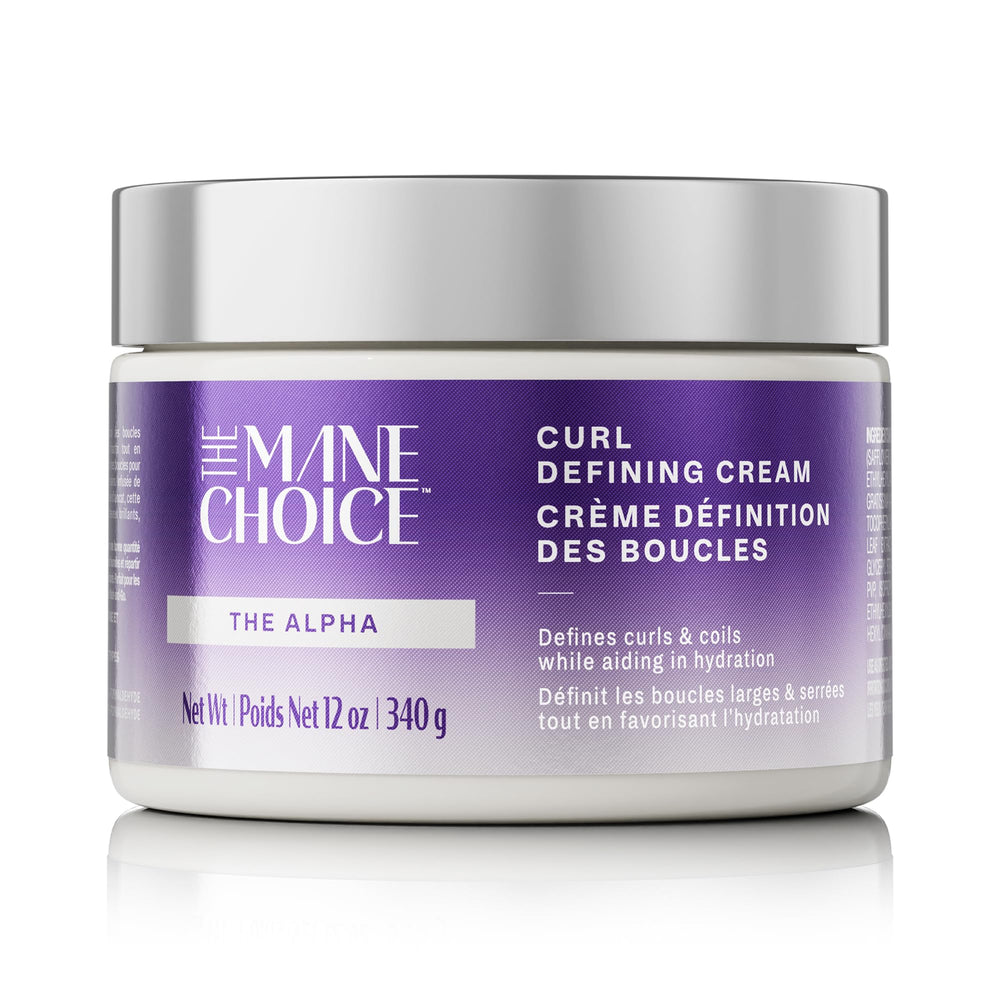 The Mane Choice Alpha Curly Cream définit les boucles et apporte une douceur durable.