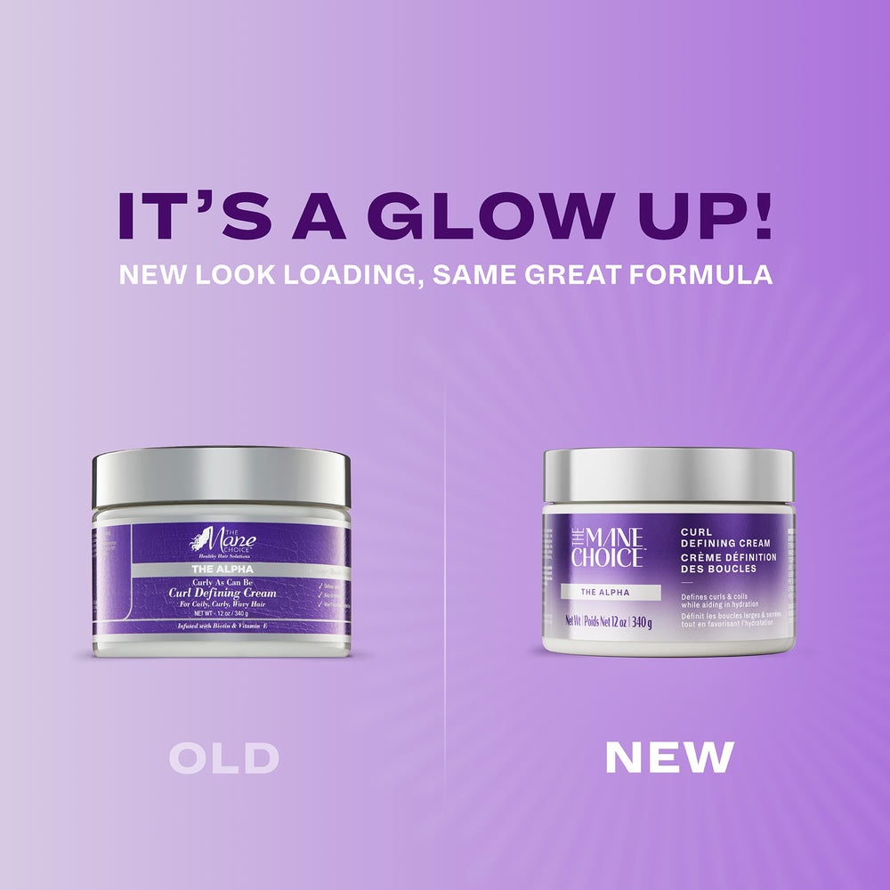 The Mane Choice Alpha Curly Cream hydrate et donne de la brillance aux boucles.