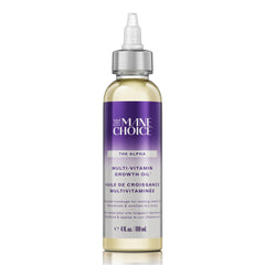 The Mane Choice Alpha Multi-Vitamin Scalp Growth Oil, bouteille élégante facilitant l'application.