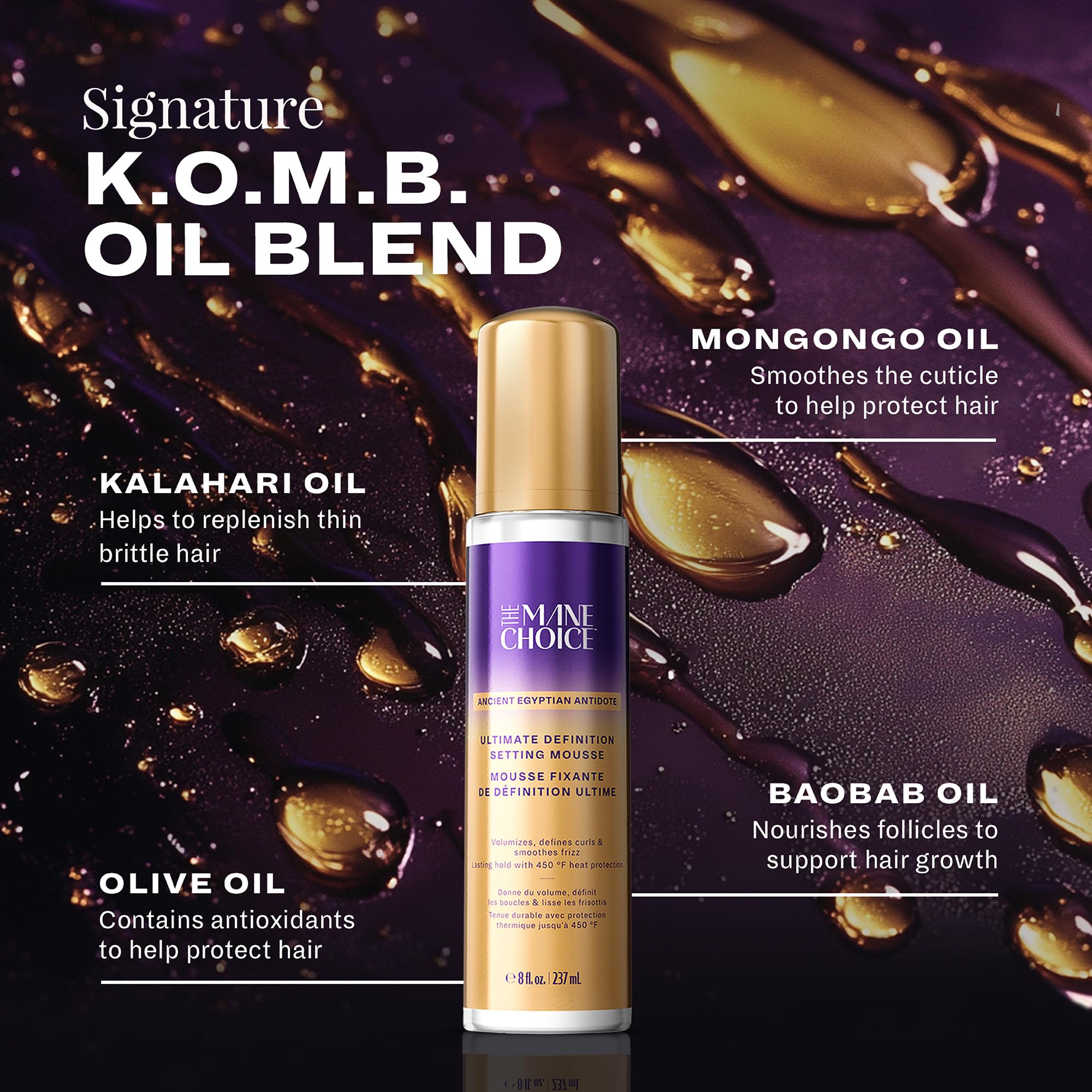 The Mane Choice Antidote Égyptien Mousse offre une tenue longue pour boucles