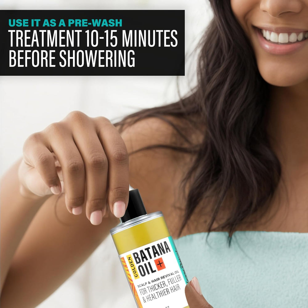 The-Mix-Up Golden Batana Oil — routine capillaire quotidienne pour cheveux sains et brillants.