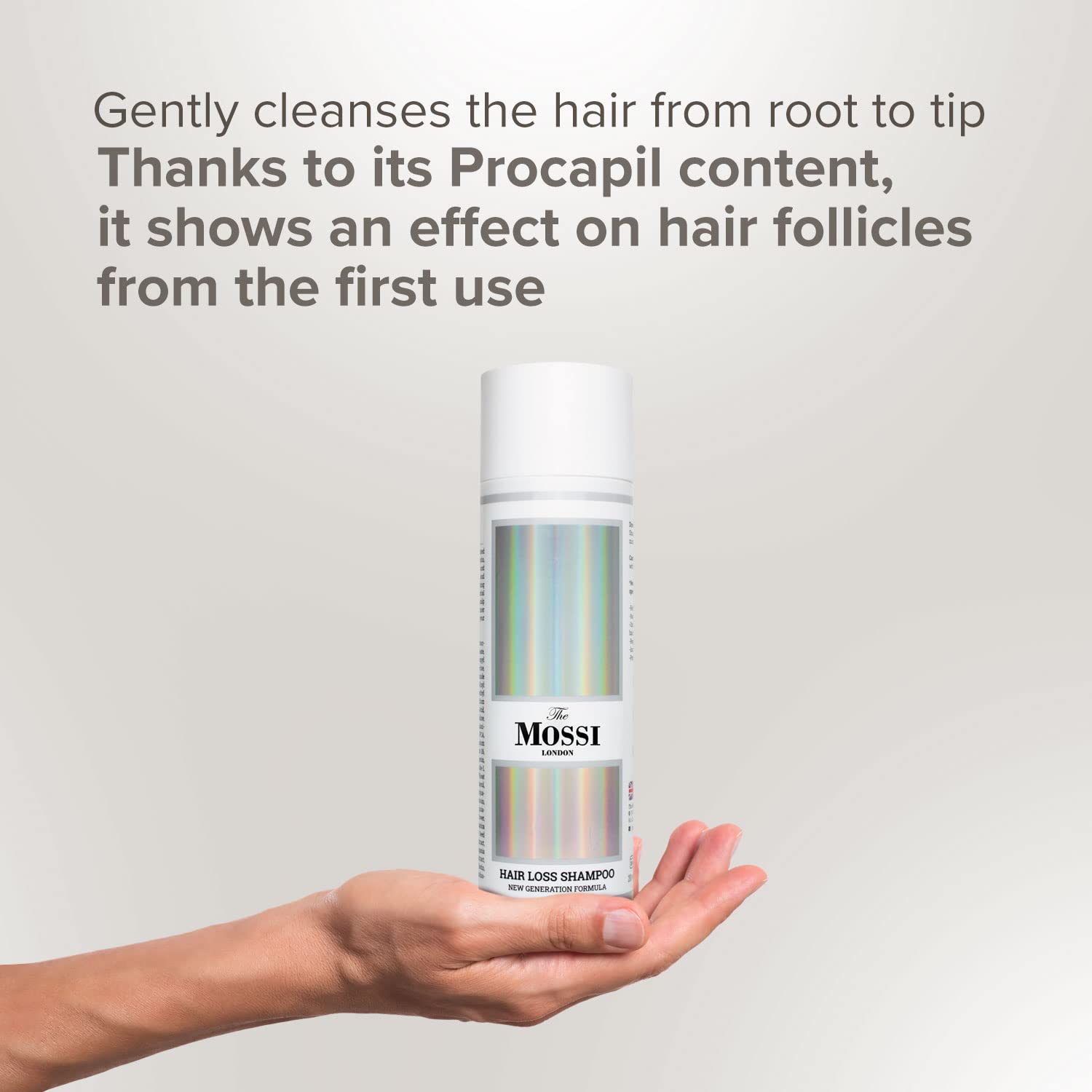 The Mossi London Shampoing – utilisation régulière, brillance et cheveux plus forts