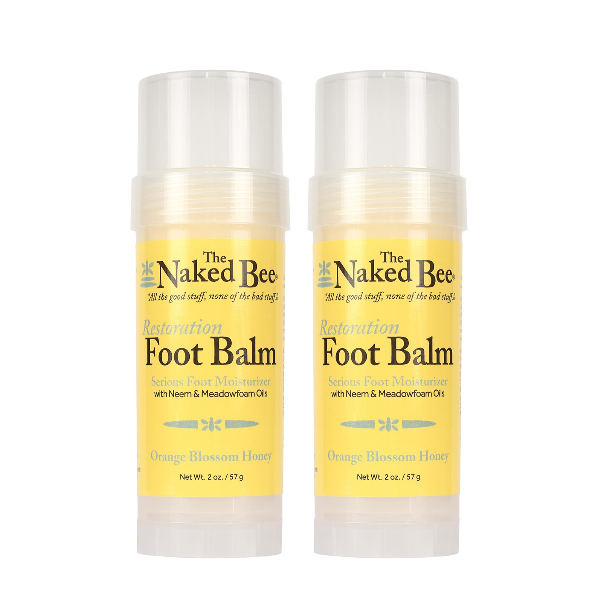 The Naked Bee baume pieds miel orange, application roulante adoucit callosités