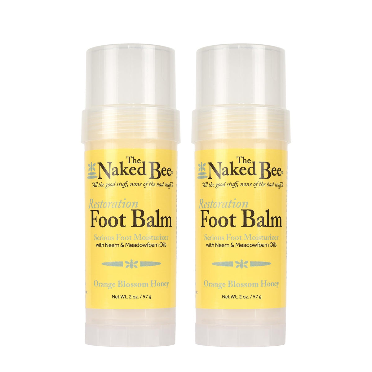 The Naked Bee baume pieds miel orange, application roulante adoucit callosités
