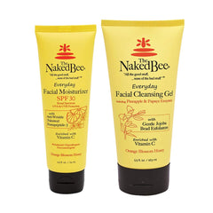The Naked Bee gel nettoyant exfoliant miel-orange: nettoyage doux avec billes exfoliantes.
