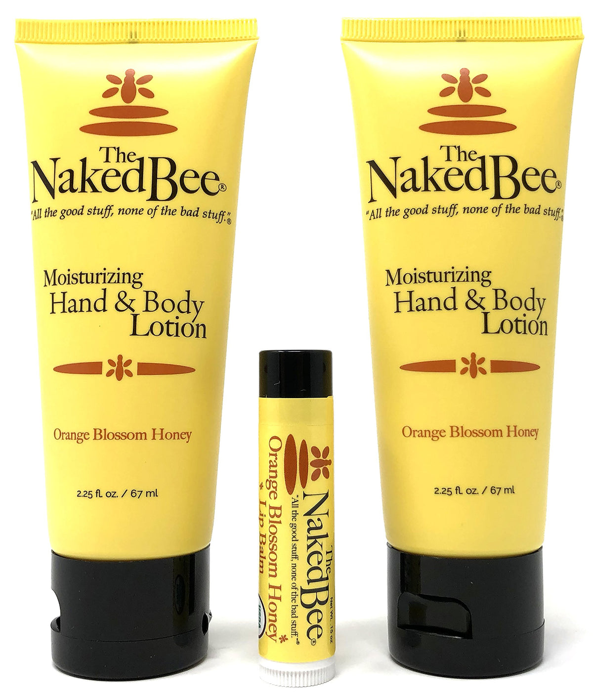 The Naked Bee Lotion-baume au miel fleur-d-oranger, hydratation douce pour lèvres et peau.