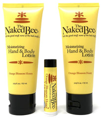 The Naked Bee Lotion-baume au miel fleur-d-oranger, hydratation douce pour lèvres et peau.