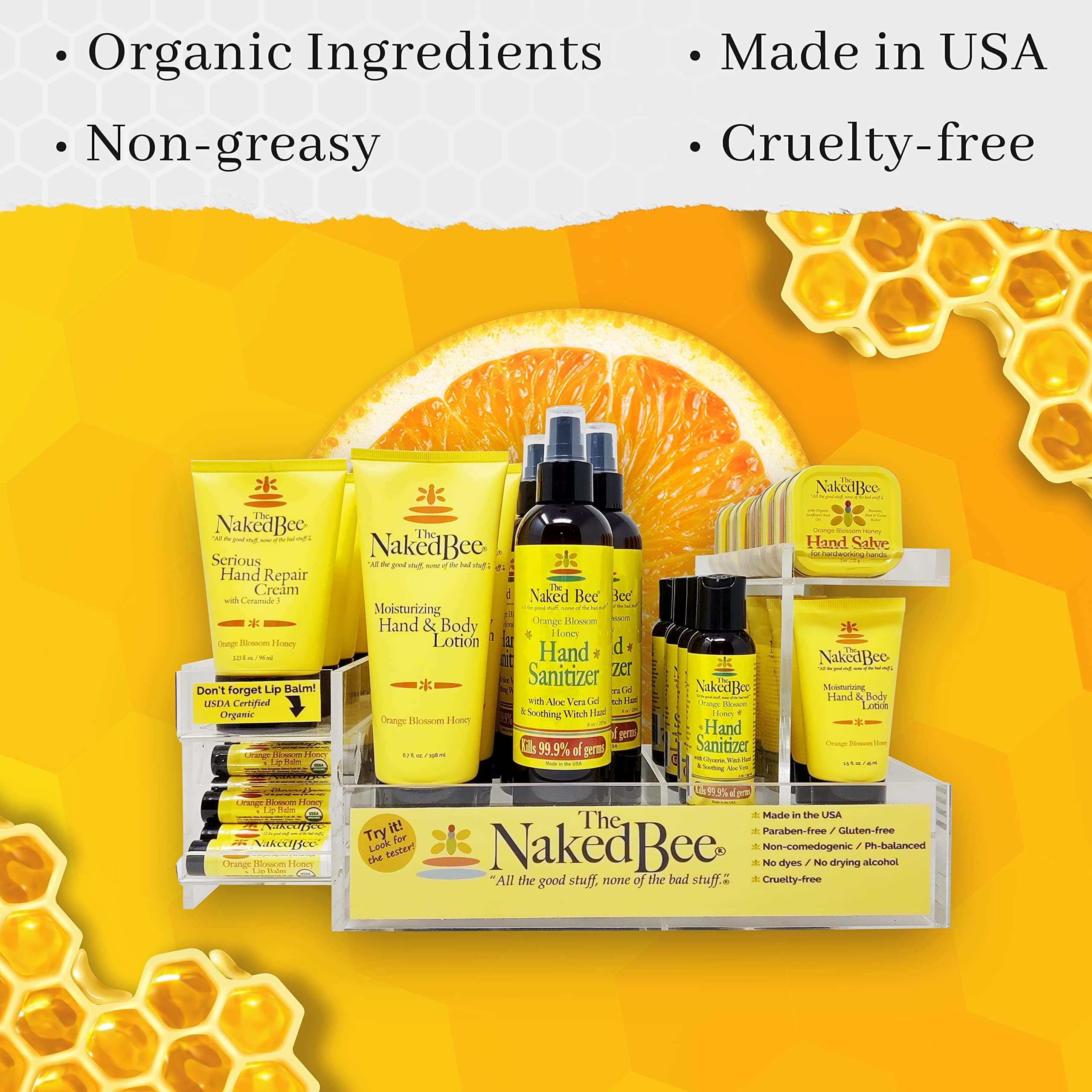 The Naked Bee application-doigts, soin rapide pour la peau.