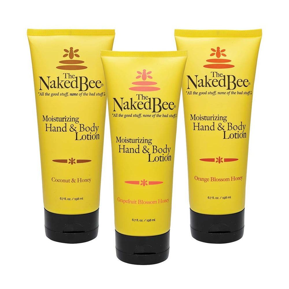 Lotion The Naked Bee pack 3 fleurs d'oranger et coco, hydratation naturelle