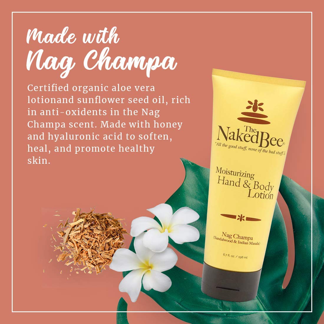 The Naked Bee Nourishing Body Lotion pump demonstrates easy daily application.