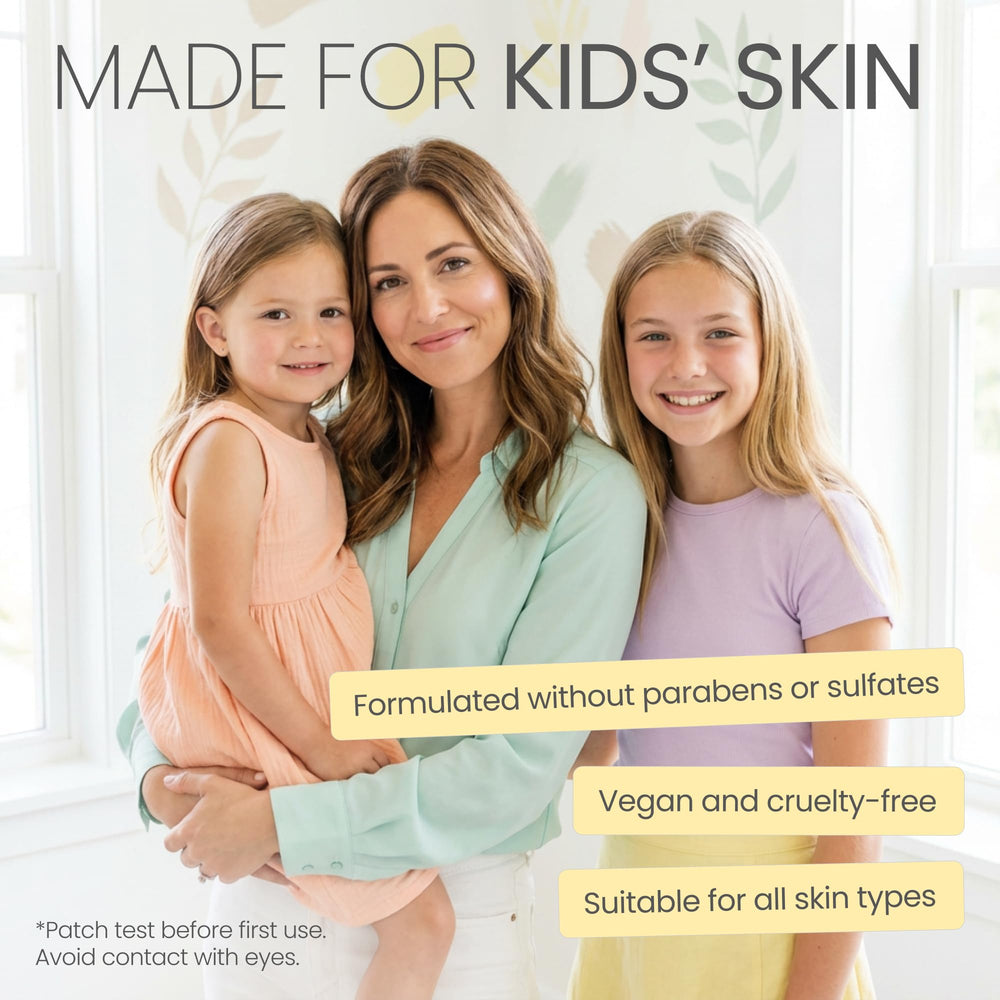 The Natural and Organic Family – ensemble soins 3 étapes pour routine enfant simple et efficace.