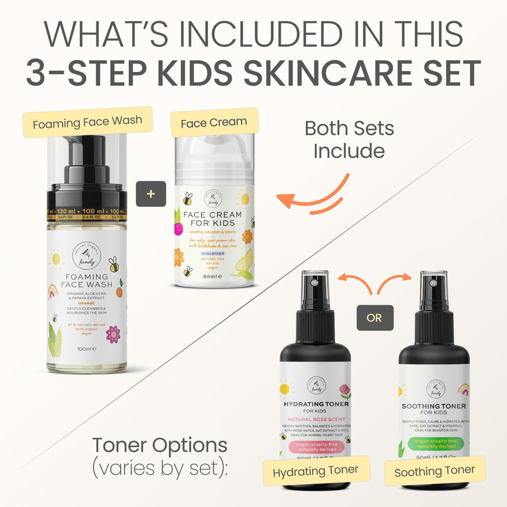 The Natural and Organic Family – tonique rose hydratant pour peaux sensibles, usage quotidien.