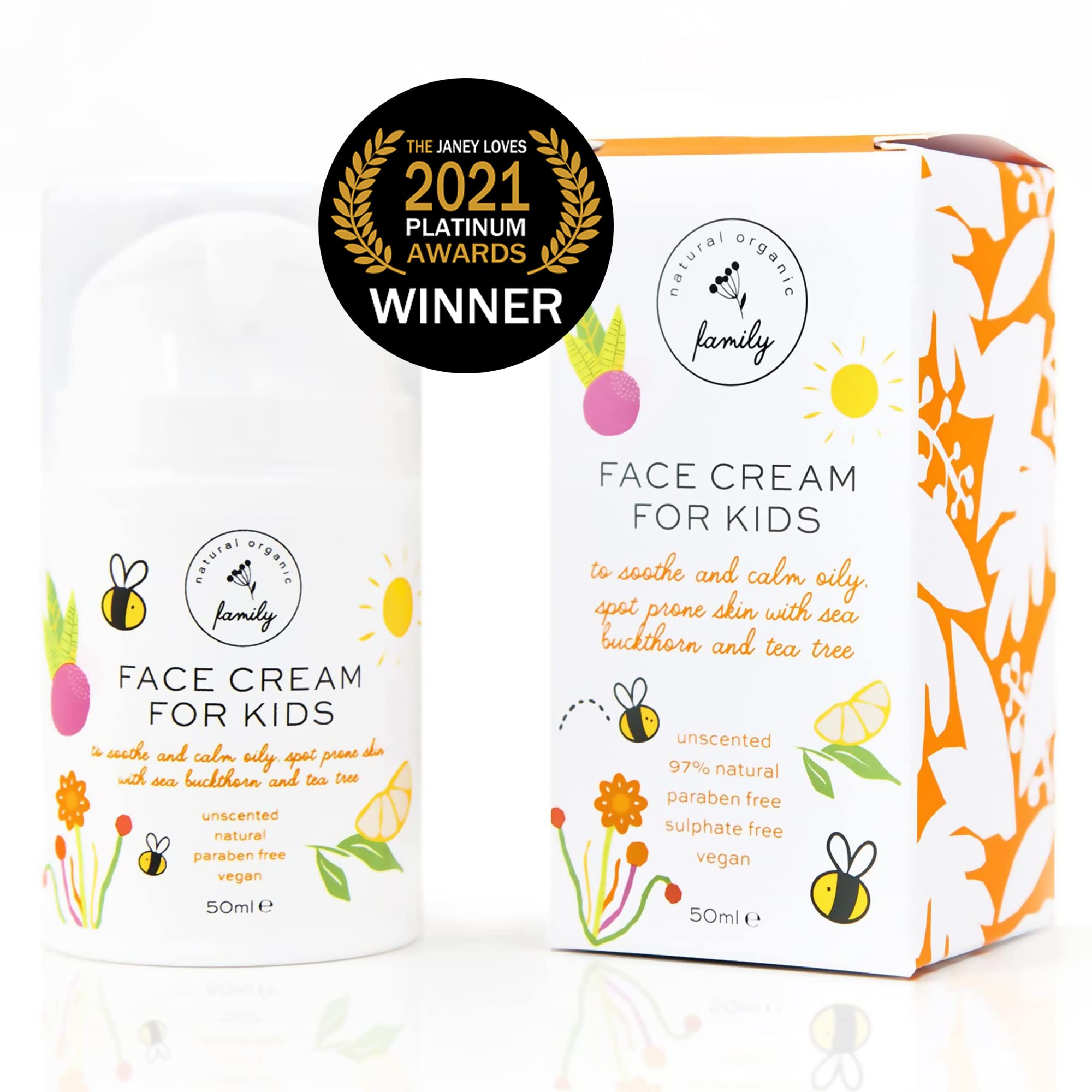 The Natural and Organic Family Bienfaits anti-irritation grâce à des actifs naturels.