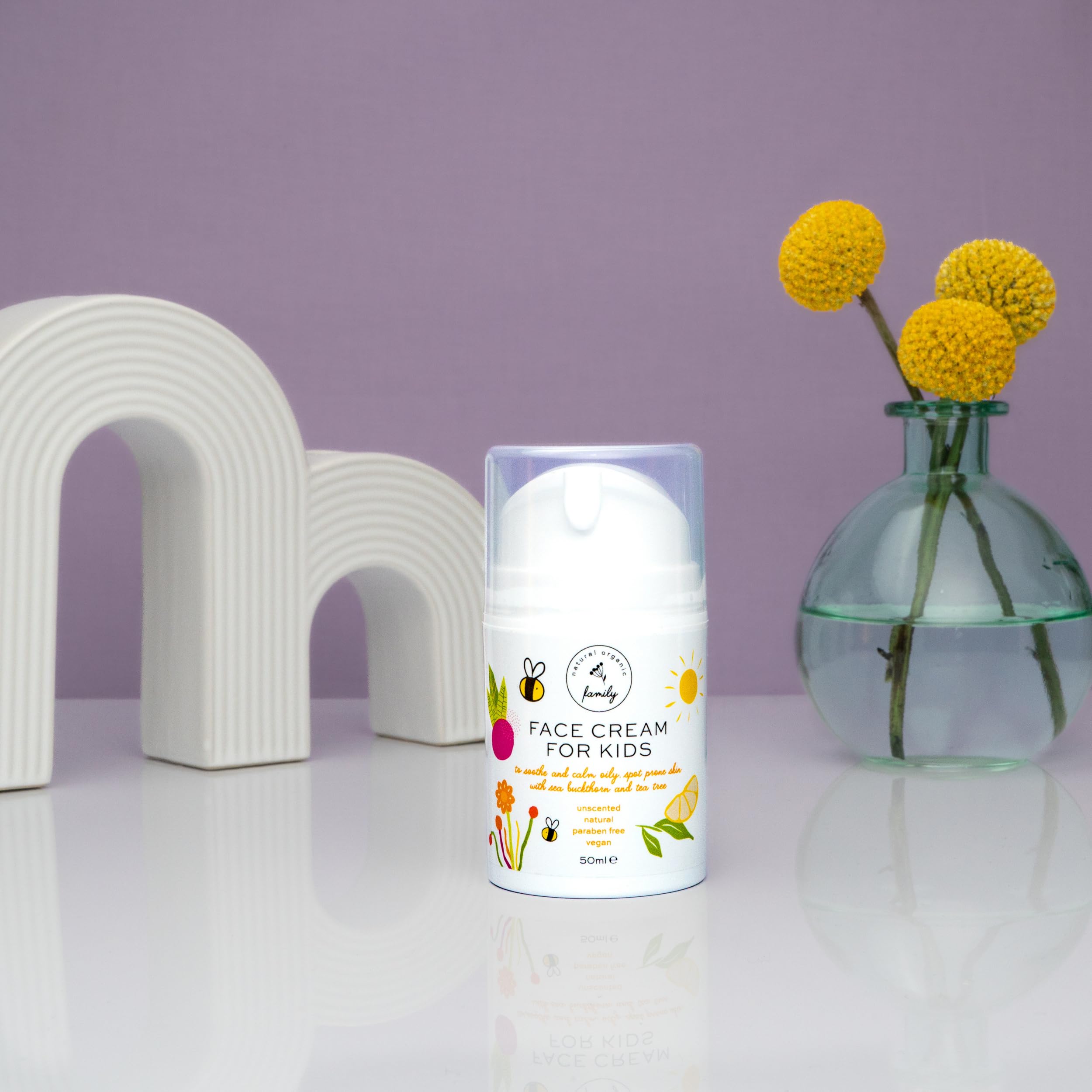 The Natural and Organic Family Flacon pratique et sans parfum.