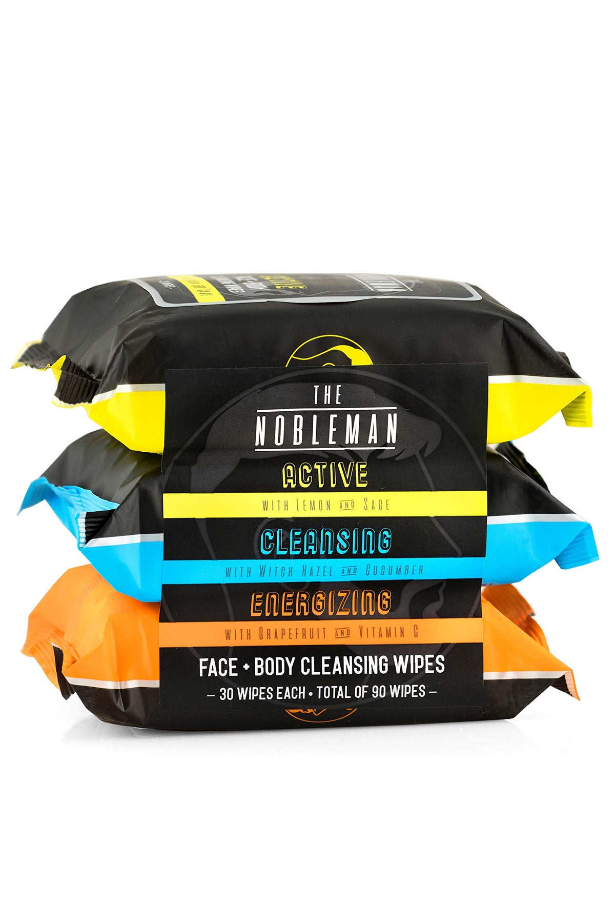 The Nobleman lingettes actives pour visage et corps, pratique en déplacement.