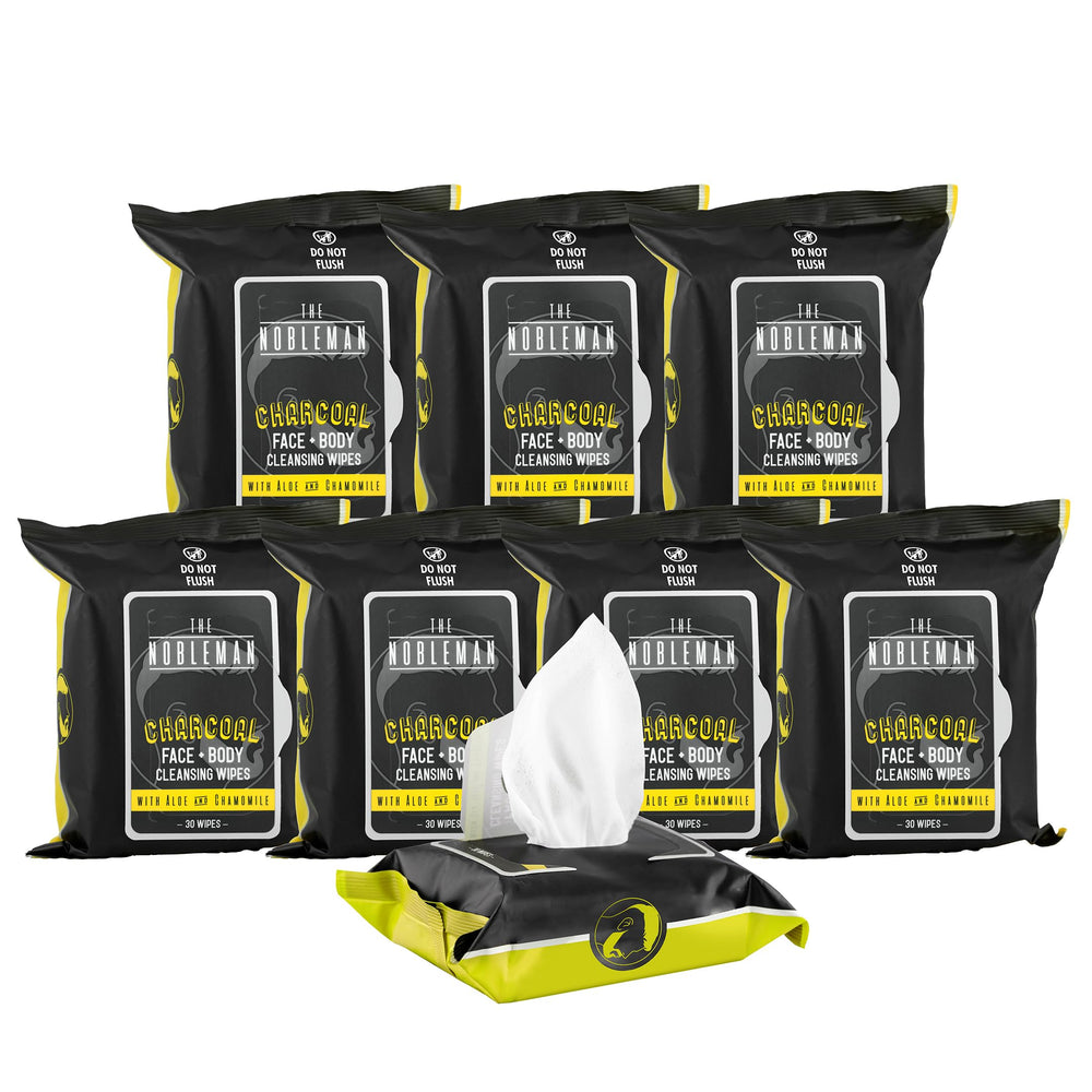 The Nobleman lingettes nettoyage charbon : format compact pour sac à main