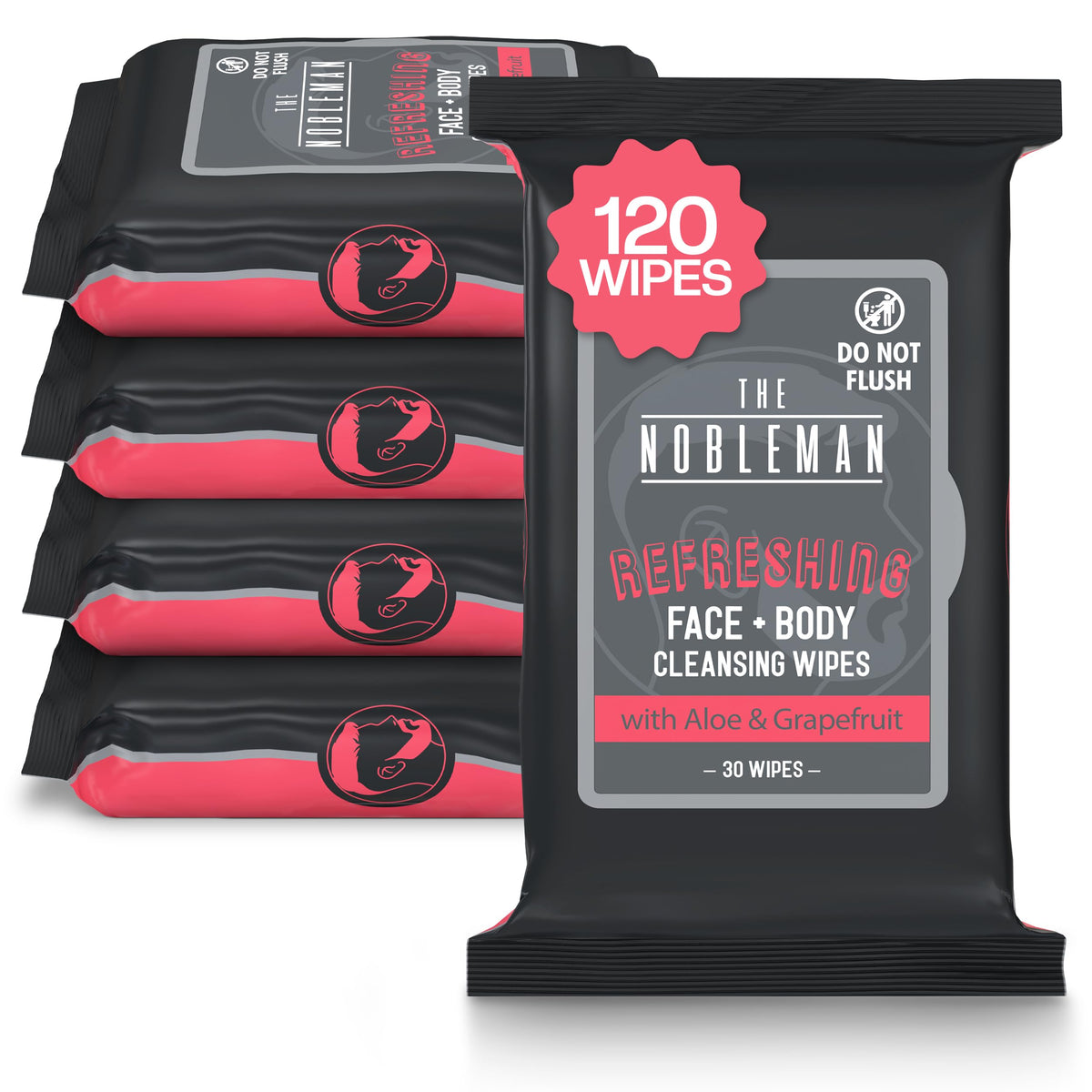 Lingettes The Nobleman visage et corps – aloé-eucalyptus pour fraîcheur instantanée