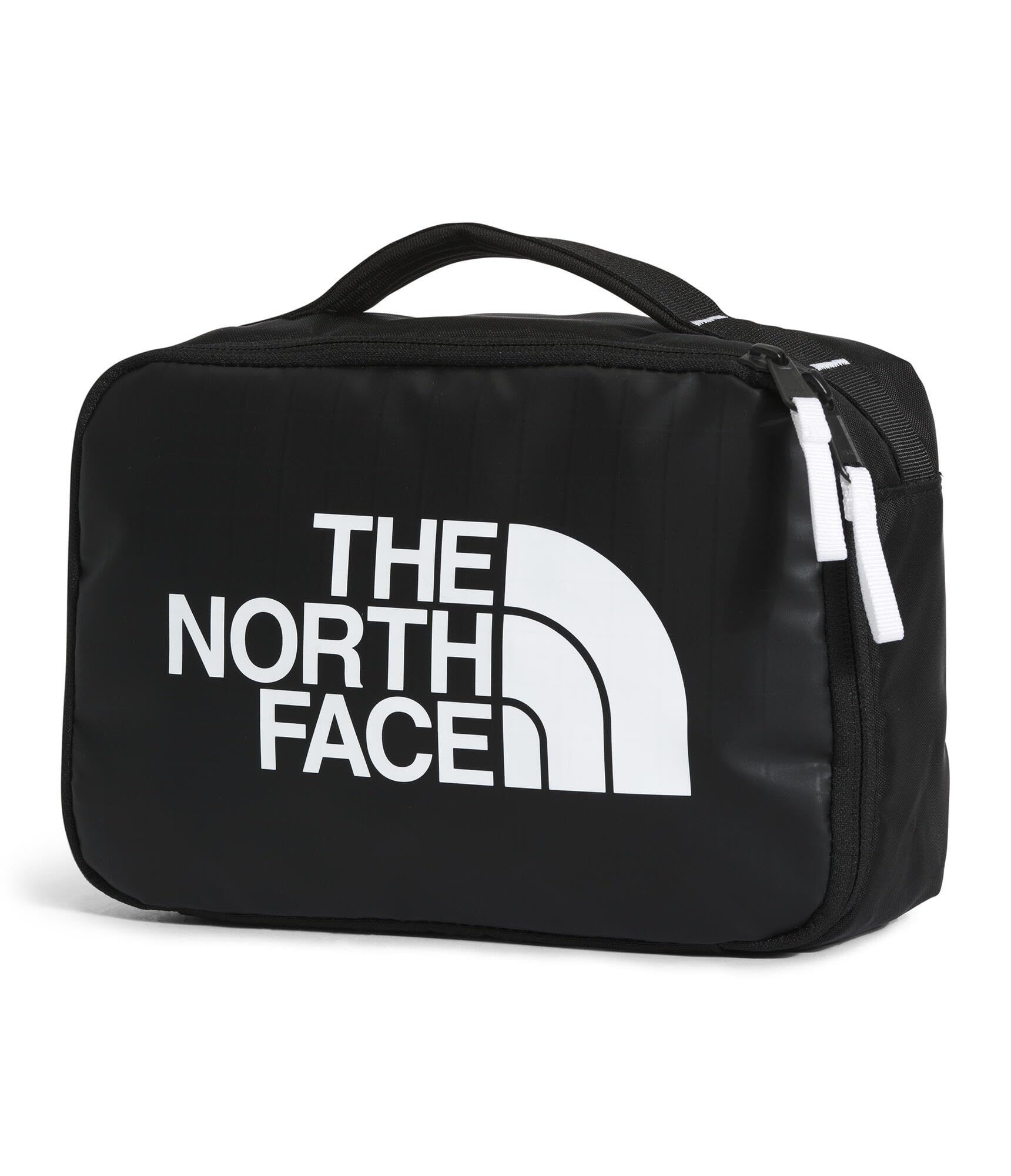 The North Face Base Camp Voyager Dopp Kit, extérieur noir élégant et rangement pratique en voyage.