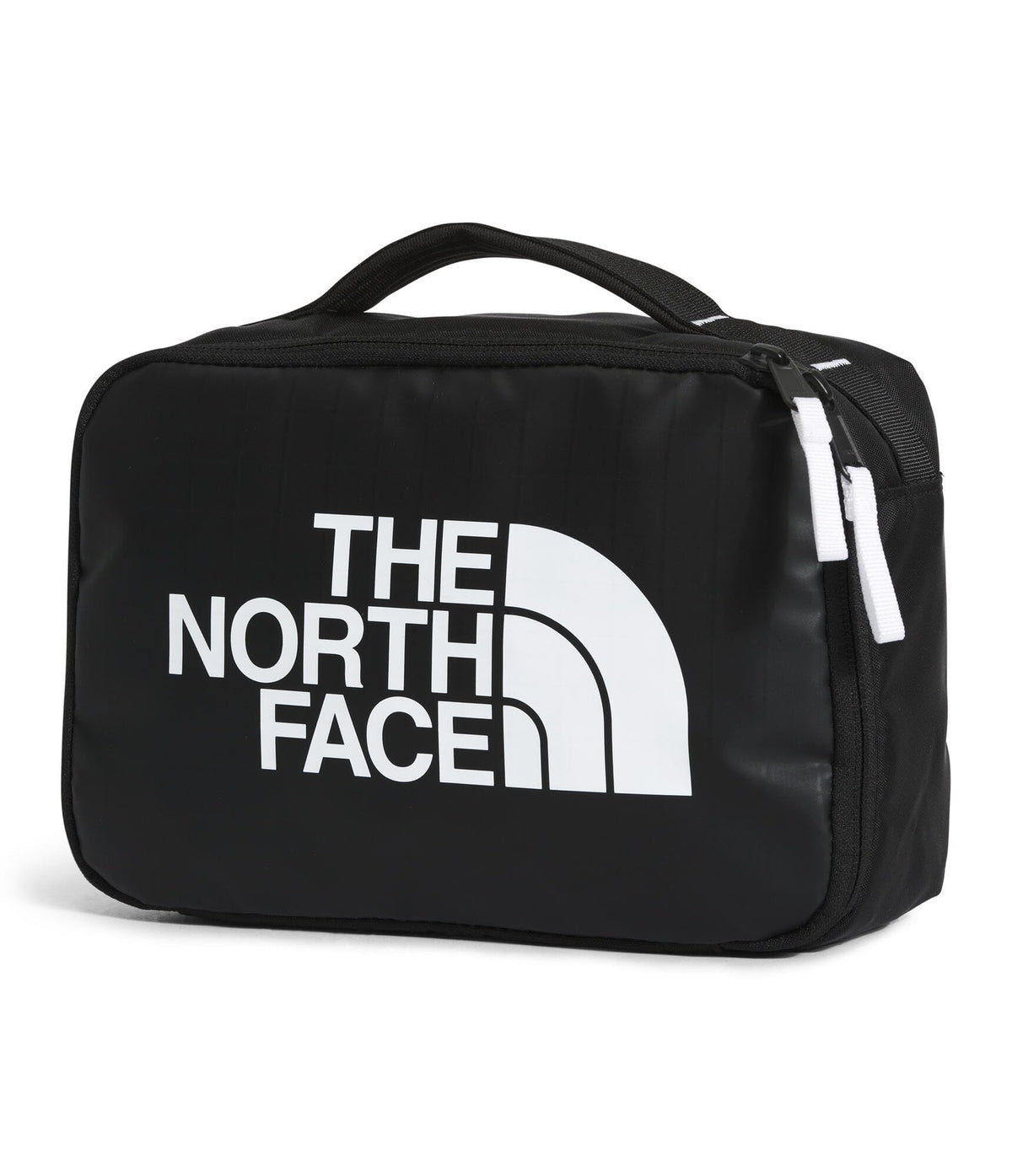 The North Face Base Camp Voyager Dopp Kit, extérieur noir élégant et rangement pratique en voyage.