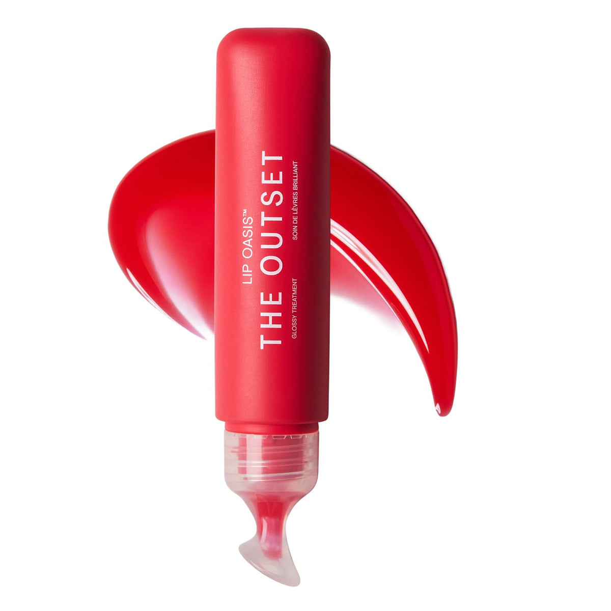 Lip Oasis de The Outset : application fluide et brillance lisse pour lèvres sèches.