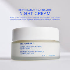 The Outset texture creme nuit veloutee: texture veloutee qui glisse sur la peau