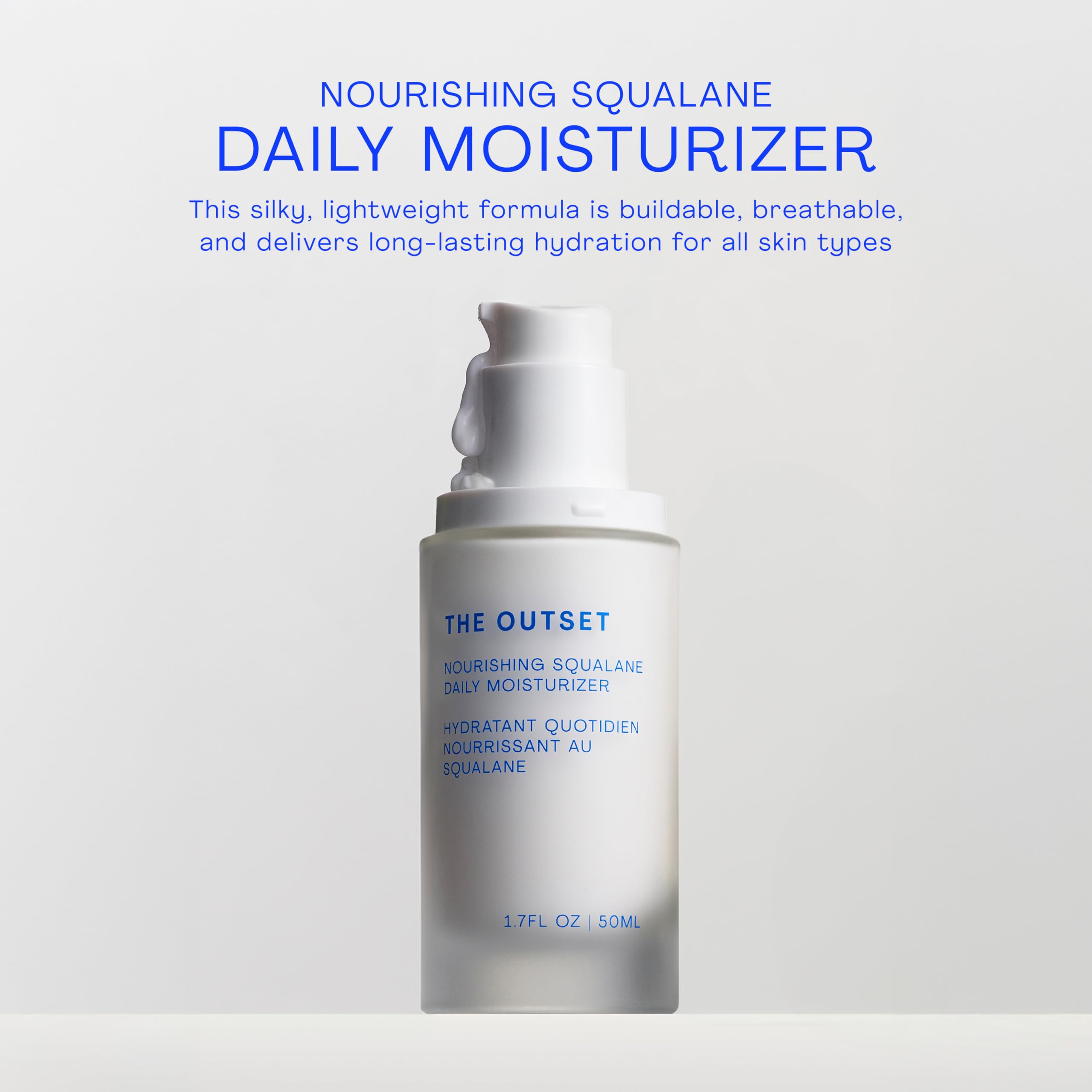 The Outset Squalane - crème légère offrant une application fluide et non grasse.